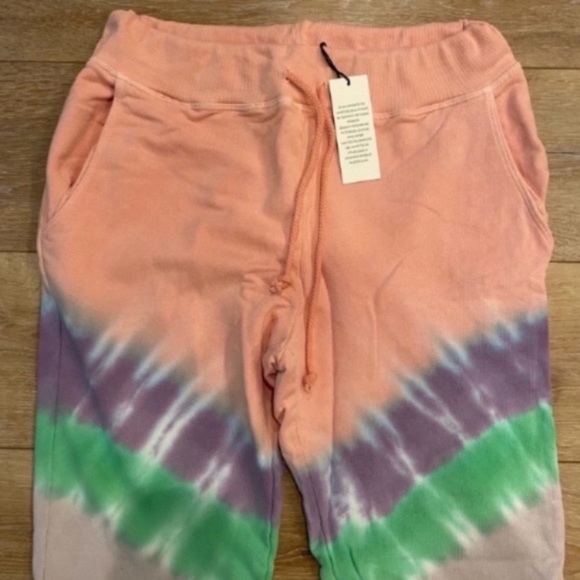 Daydreamer Tie Dye Jogger Peach Sweatpants Womens Size Medium 00s 90s. - Picture 3 of 5